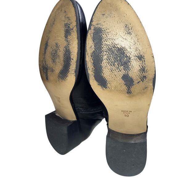 Intentionally Blank Nancy Ultra Soft Black Leather Ankle Boots Zip Spain US 10 - Picture 8 of 10